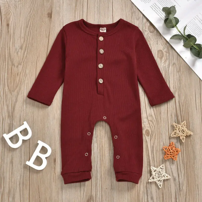 Трикотажный комбинезон для новорожденных на возраст 0 24 месяца|Ромперы| |