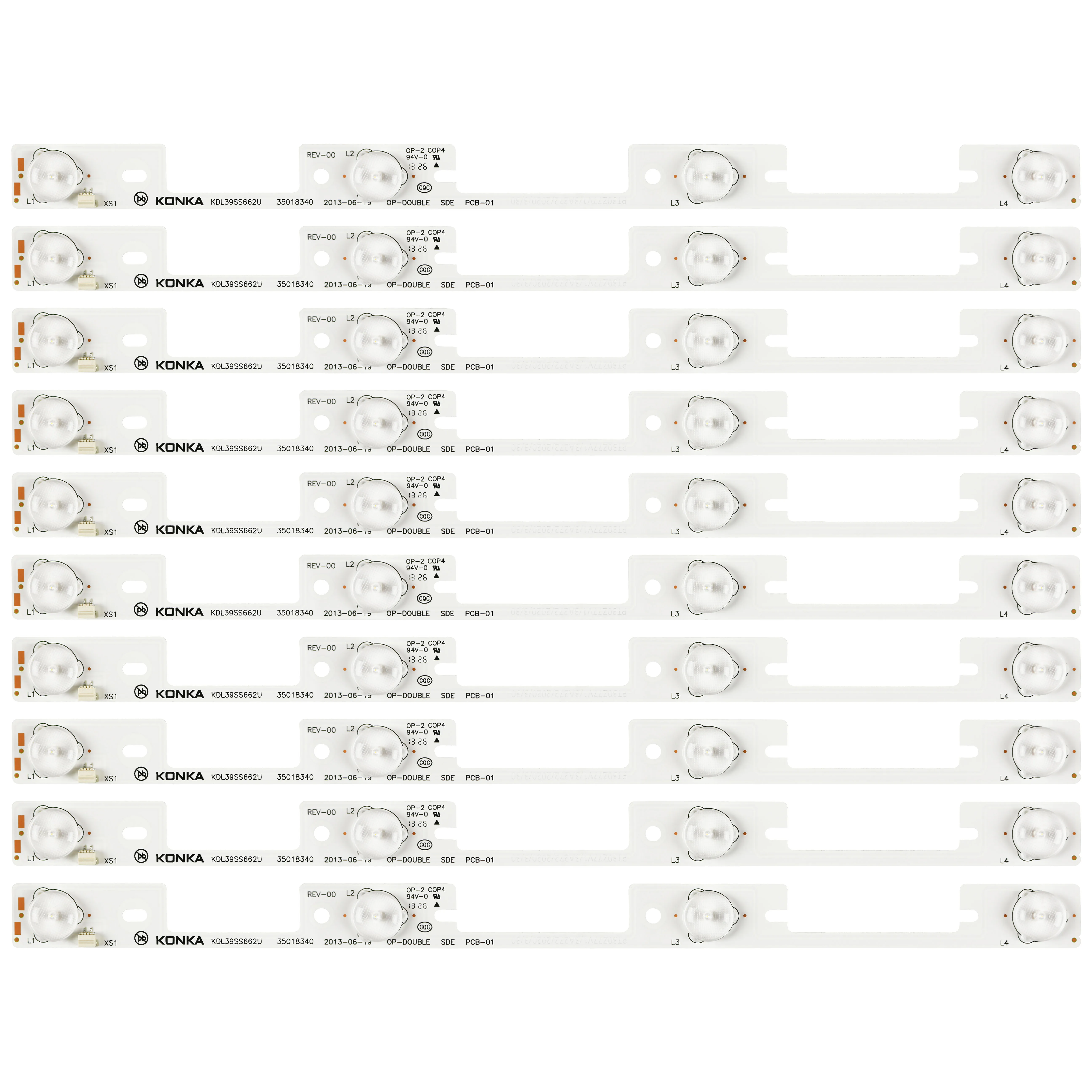 Светодиодная подсветка для KONKA KDL39SS662U KDL40SS662U 35018339 35018340 327 мм 4 светодиода (1