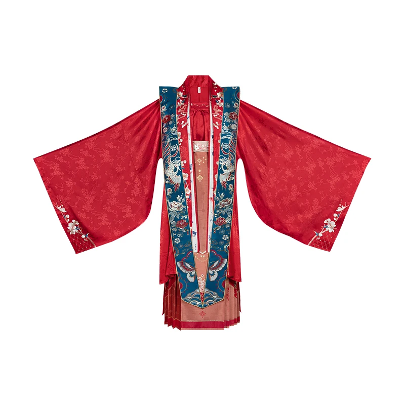 

Chinese Traditional Red Wedding Hanfu For Women Adult Song Dynasty Ancient Fairy Princess Clothes Classical Dancewear