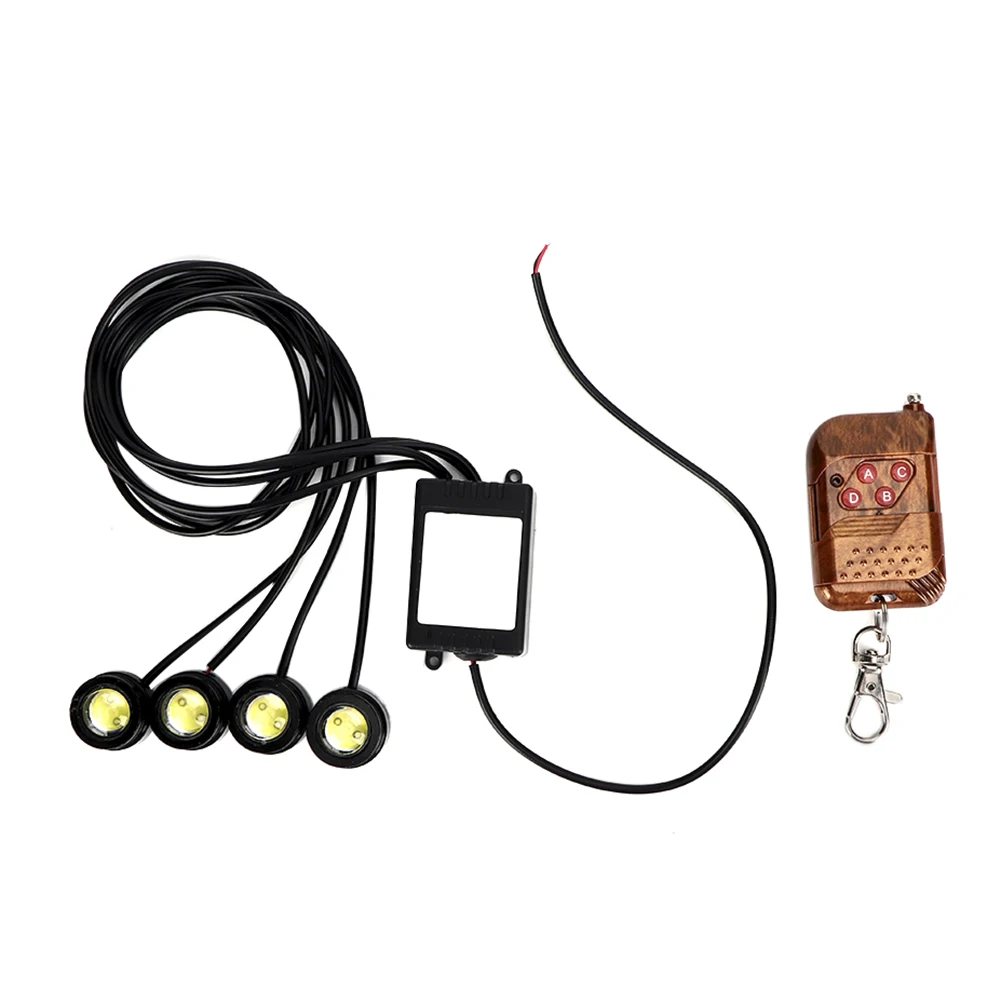 12V 6W 4in1 светодиодный орлиный глаз аварийной ситуации Strobe лампа Беспроводной DRL