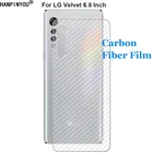 Прочная прозрачная защитная пленка для задней панели экрана из углеродного волокна с 3D защитой от отпечатков пальцев для LG Velvet 4G  5G UW 6,8
