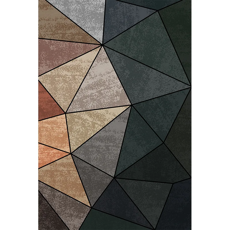 Скандинавское печатание на заказ геометрический Коврик Большой размер гостиная