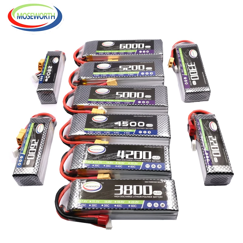 RC самолет LiPo Батарея 4S 14 8 V 3300 мА/ч 30C для беспилотного квадрокоптера на