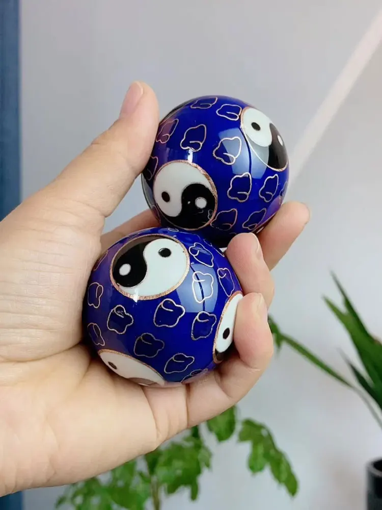 

Baoding Iron Ball Fitness Hand-Held Health Care Ball Handball Cloisonne Ball Prosperity Brought by the Dragon and the