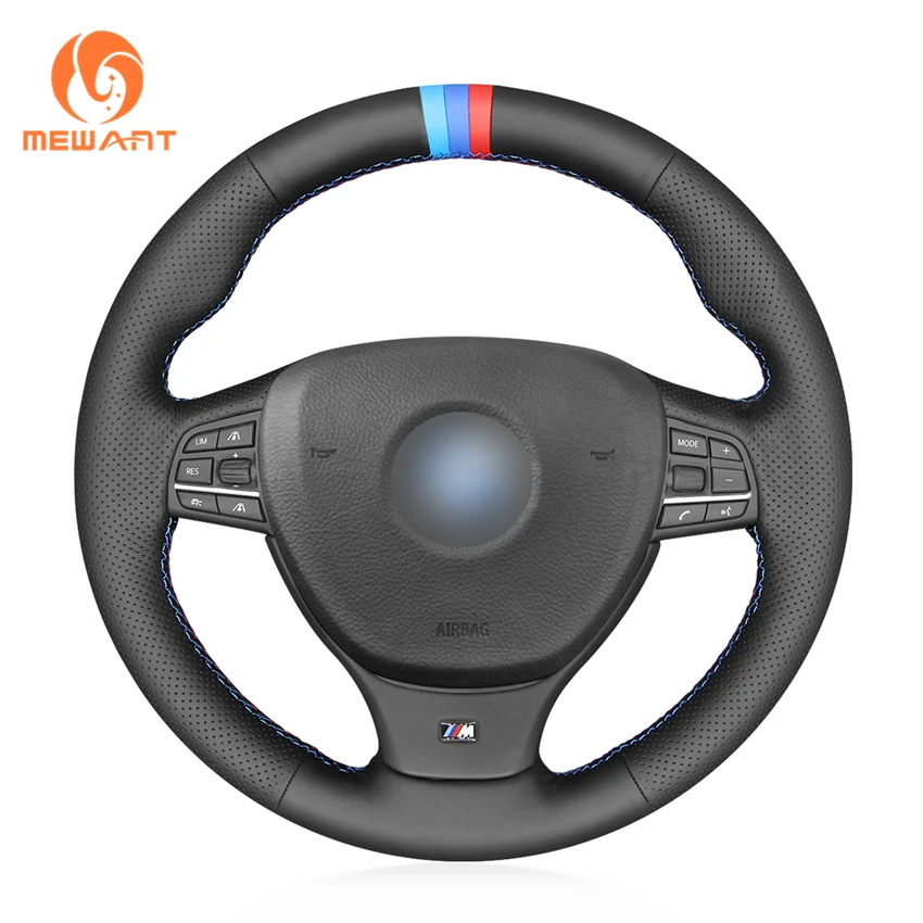 

MEWANT черный чехол на руль из натуральной кожи для BMW M Sport F10 F11 (Touring) F07 F12 F13 F06 F01 F02 M5 F10