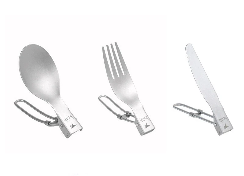 Keith открытый Титан складной ложка Spork нож кемпинг столовые приборы беспорядок Комплект Ti530234