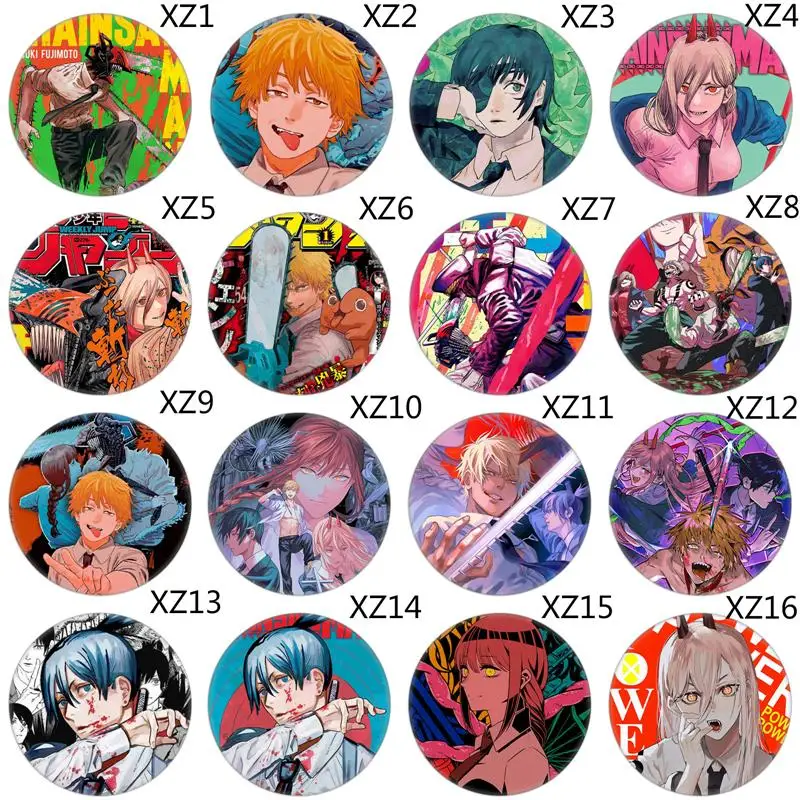 Бензопила человек Значки для косплея аниме денджи макима Аки хаякава брошки