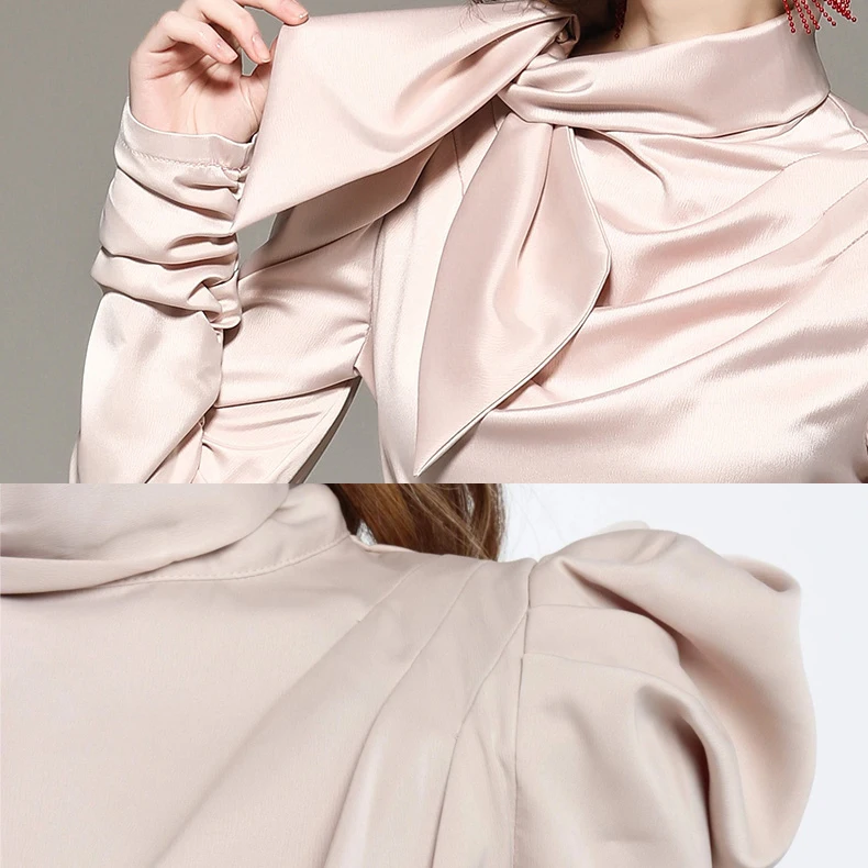 

New Casual Women Tops And Blouses 2019 Fashion Irregular Stand Neck Solid Women Shirts Autumn Slim Ladies Tops Camisas Mujer