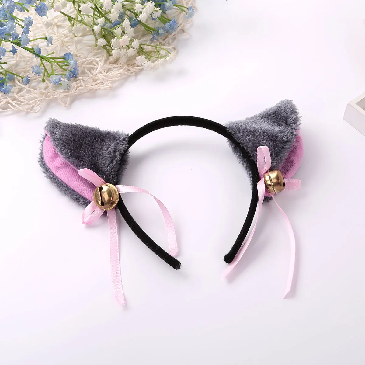 4 шт. обруч для волос с кошачьими ушками и заколками галстуком бабочкой комплект