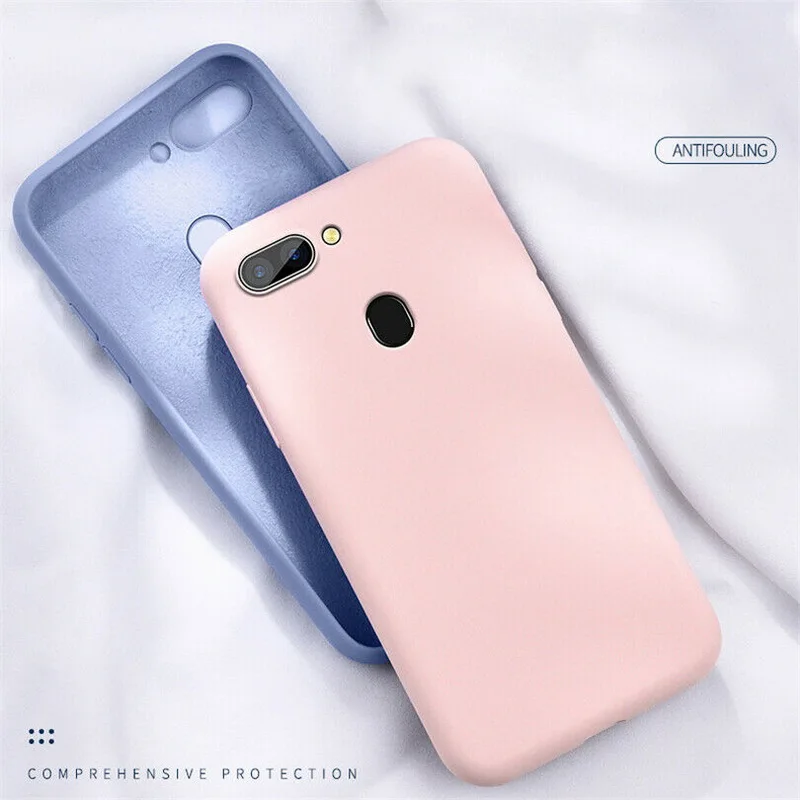 For OPPO R17 R15 R11 Pro A83 F11 Shockproof Liquid Silicone Soft Thin Cover Case For OPPO Reno 10X Zoom F9 Pro A7X A3 A83 Coque