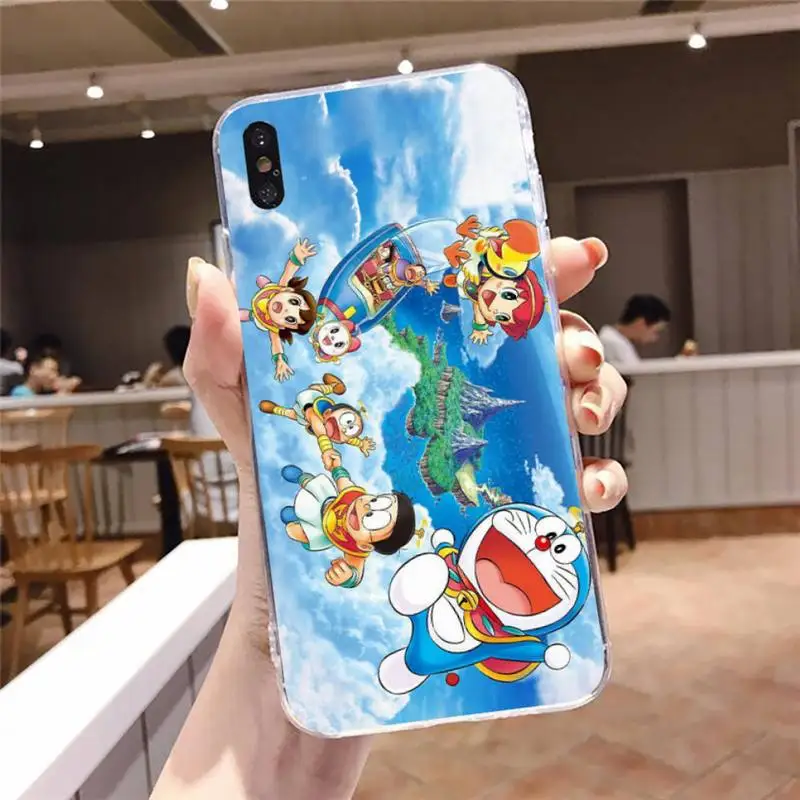 

Soft D-Doraemons-compatible Cover Phone Case Transparent Case For Iphone 6 6s 7 8 Plus XR X XS 11 12 Pro Max