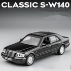 Модель автомобиля S-Class S-W140, Классическая модель литая и игрушечная металлические транспортные средства автомобиля, имитация коллекционной игрушки для детей, подарок, 1:32