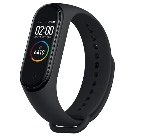 black Xiaomi MiBand 4 Смарт Bluetooth 5,0 Браслет фитнес-браслет AMOLED цветной сенсорный экран китайская версия - Цвет: black