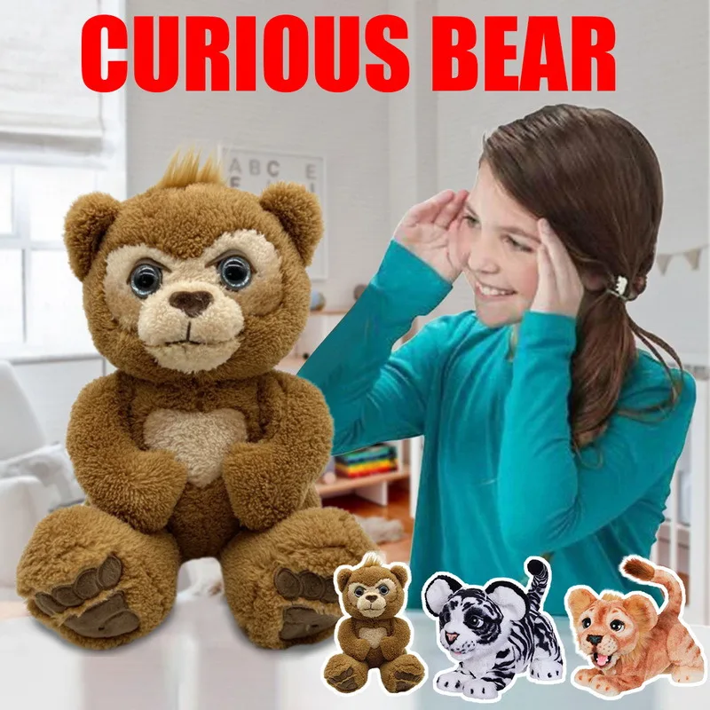 

2022 симпатичный любопытный медведь, игрушки для детей, 24 см, любопытный медведь, детская игрушка, заряженный медведь, милый медведь, подарки, ...