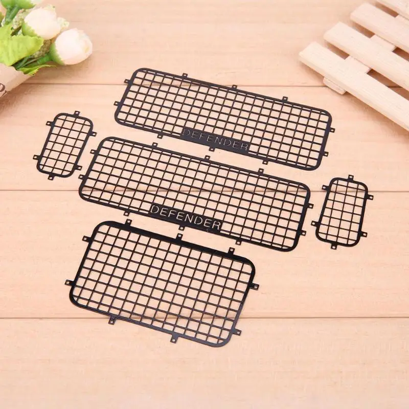 

5Pcs Metal Window Mesh Protective Net With Screws For 1/10 Rc Crawler Car Traxxas Trx-4 Practical Rc Cars Accessories Toy