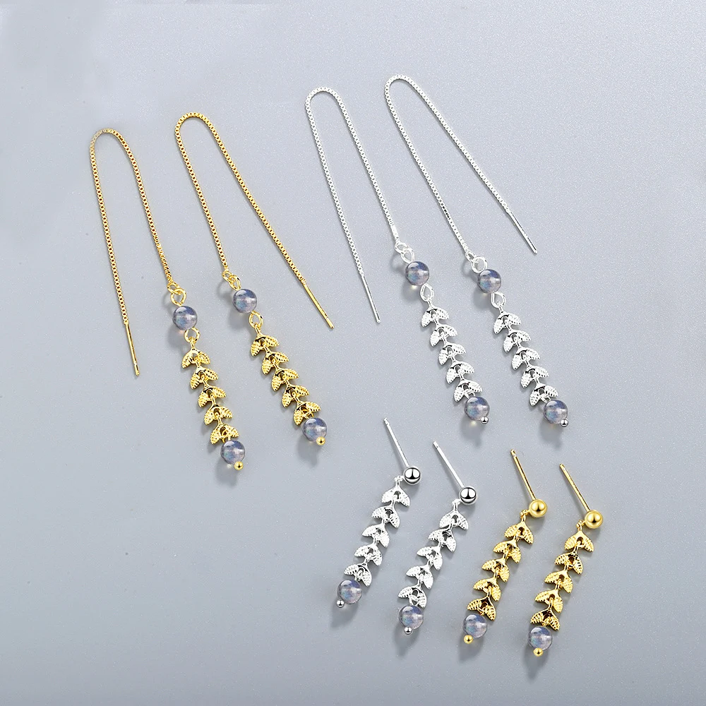 

Серьги-подвески женские из серебра 925 пробы с длинными подвесками