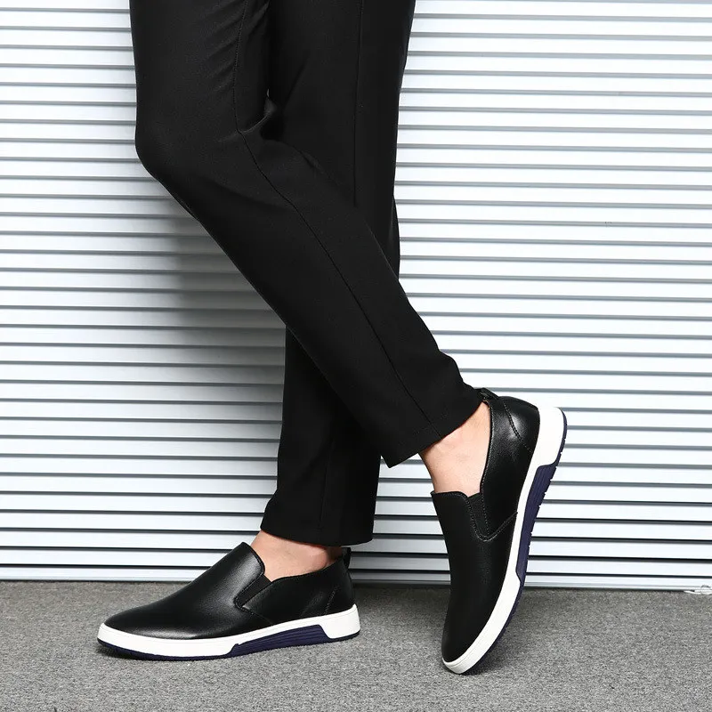 

2020 New Men Leather Casual Shoes Fashion Slip-on Brand Driving Shoe Lace-up Men Loafers Men Casual Sneakers Big Size 48