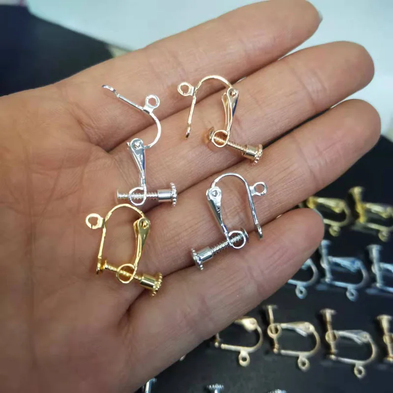 10 шт./лот 16x17 мм фурнитура для сережек «сделай сам» зажим для ушей не проколотый преобразователь для сережек аксессуары