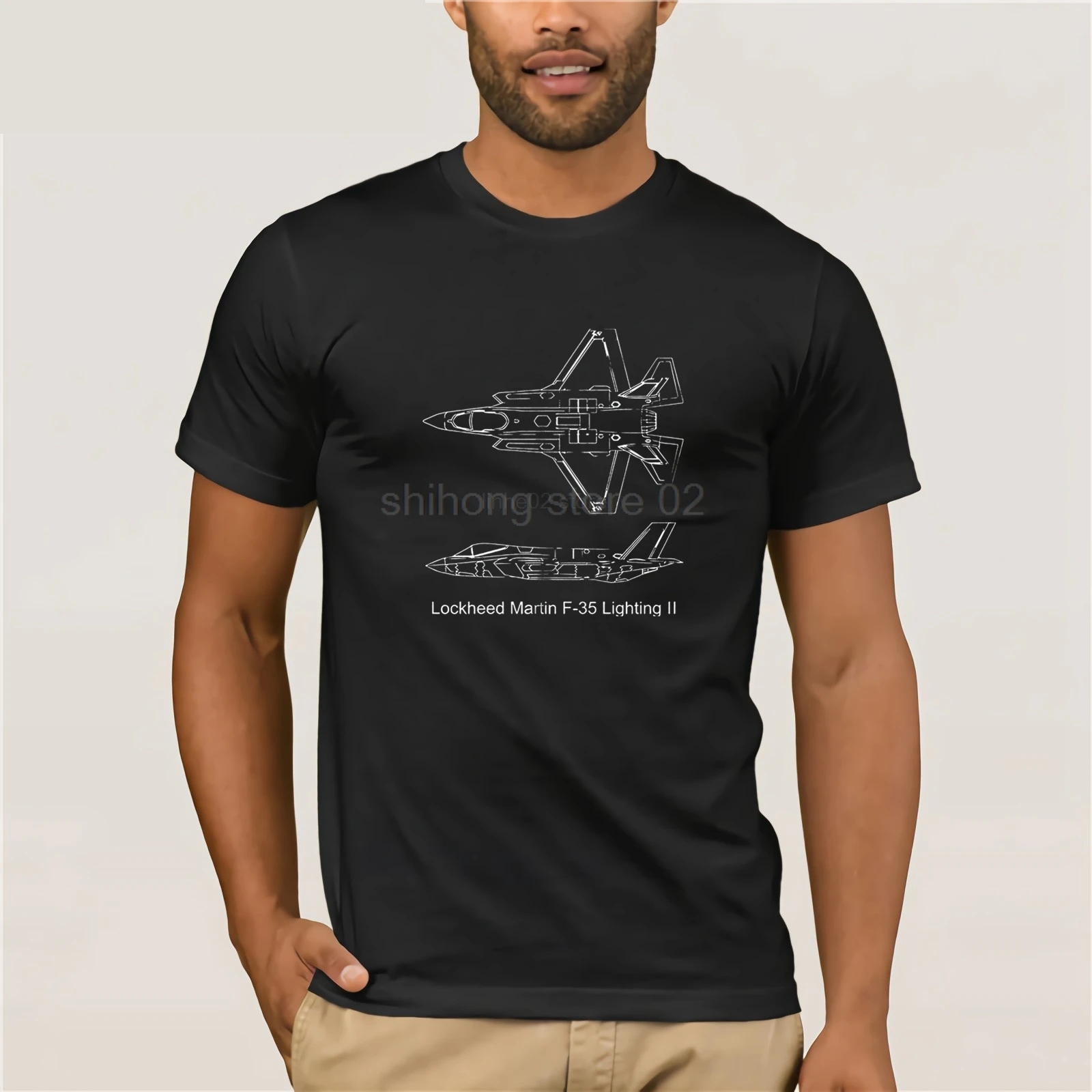 2019 новейшая Мужская классическая военная Футболка-США Airforce Fighter Jet-Lockheed Martin F-35 F35