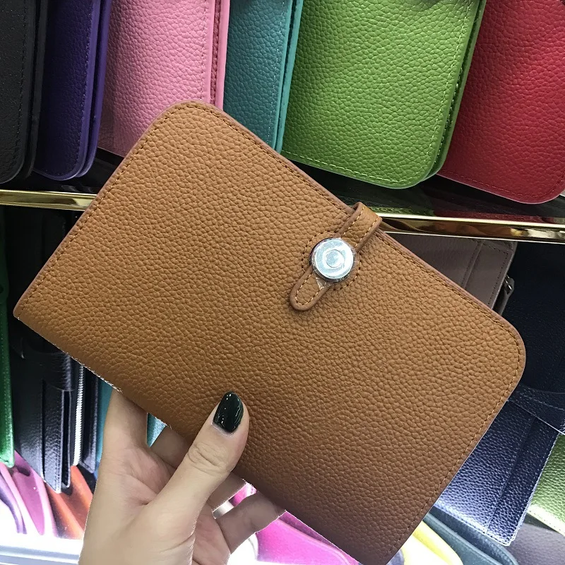 Yellowish Лидер продаж, женские кошельки, модные кошельки из зернистой воловьей кожи с зернистой текстурой личи, кошелек на молнии, высокое качество, женские кошельки и кошельки, сумка - Color: Yellowish