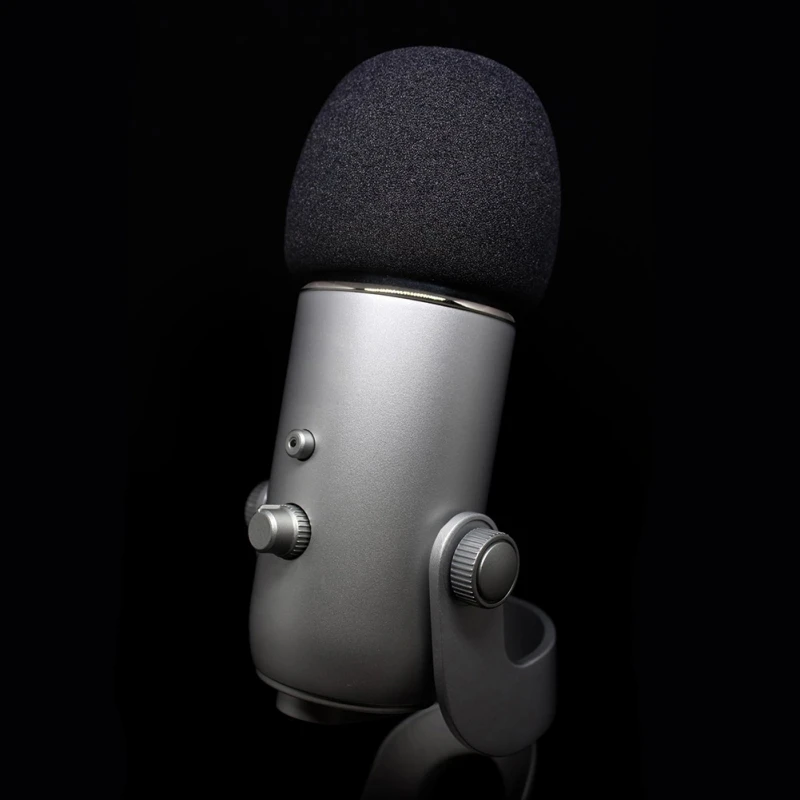 Большой мягкий черный ручной микрофон Микрофон Гриль лобовое стекло Губка Пена