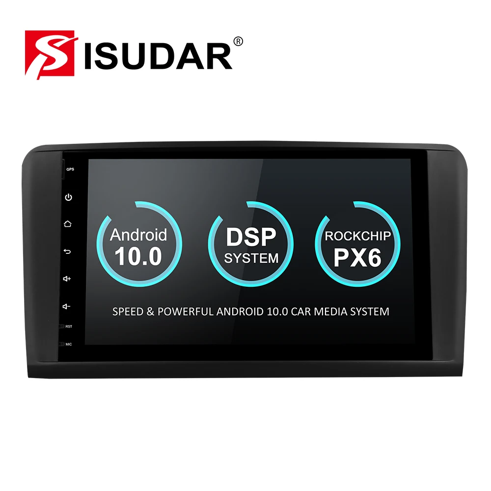 Isudar PX6 2 Din Android 10 Автомобильный мультимедийный плеер GPS для Mercedes/Benz/ML/GL CLASS W164 ML350 ML500