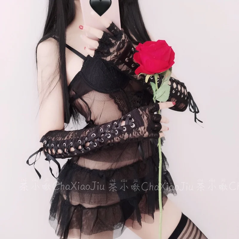 Coffee Shop Bar Funny Waiter Work Apron Dress French White Accessories Household Sexy Aprons for Women Maid Cosplay Costume |