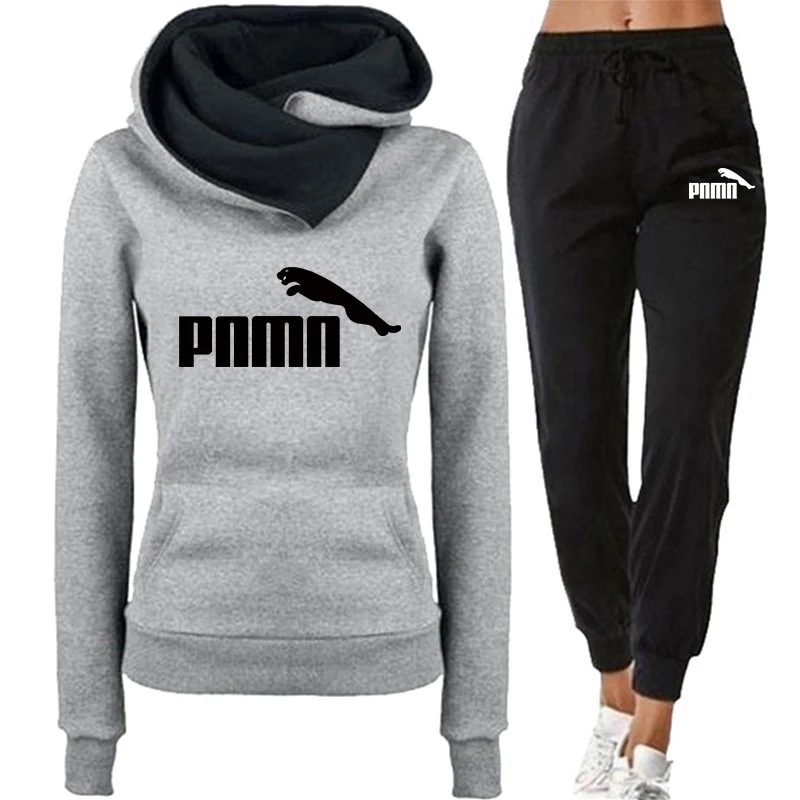 

2021 Sweatshirt Hoodies Pants Sports Suits Casual Women's Tracksuit Two Pieces Set Winter Female Outwear Outfits Clothes S-2Xl