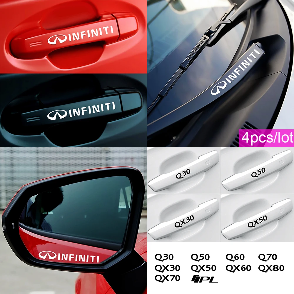 4 шт. автомобильный Стайлинг автомобиля дверные ручки стикеры декоративные