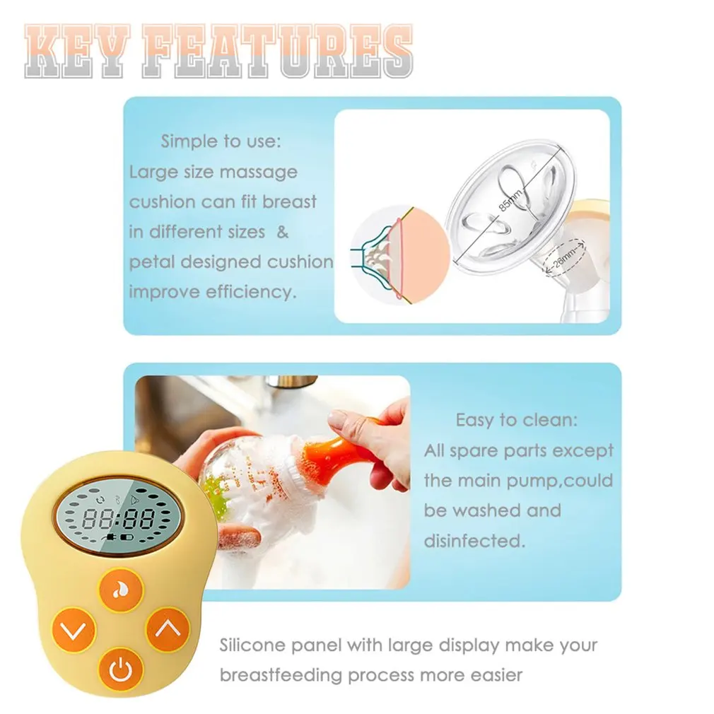 

Electric breast pump unilateral and bilateral breast pump manual silicone breast pump baby breastfeeding accessories