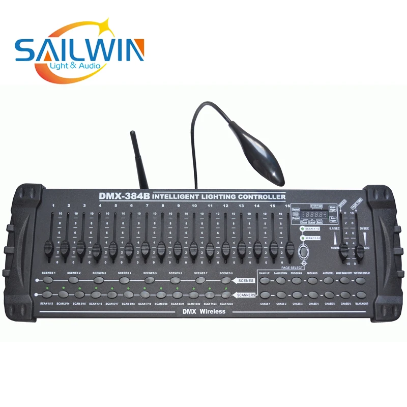 2 4 ГГц беспроводной сценический светильник DMX консоль 384B DMX512 контроллер системы