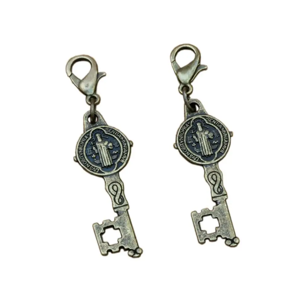 100 шт./лот античная бронза St орден Святого Бенедикта кросс бреллоки для ключей из
