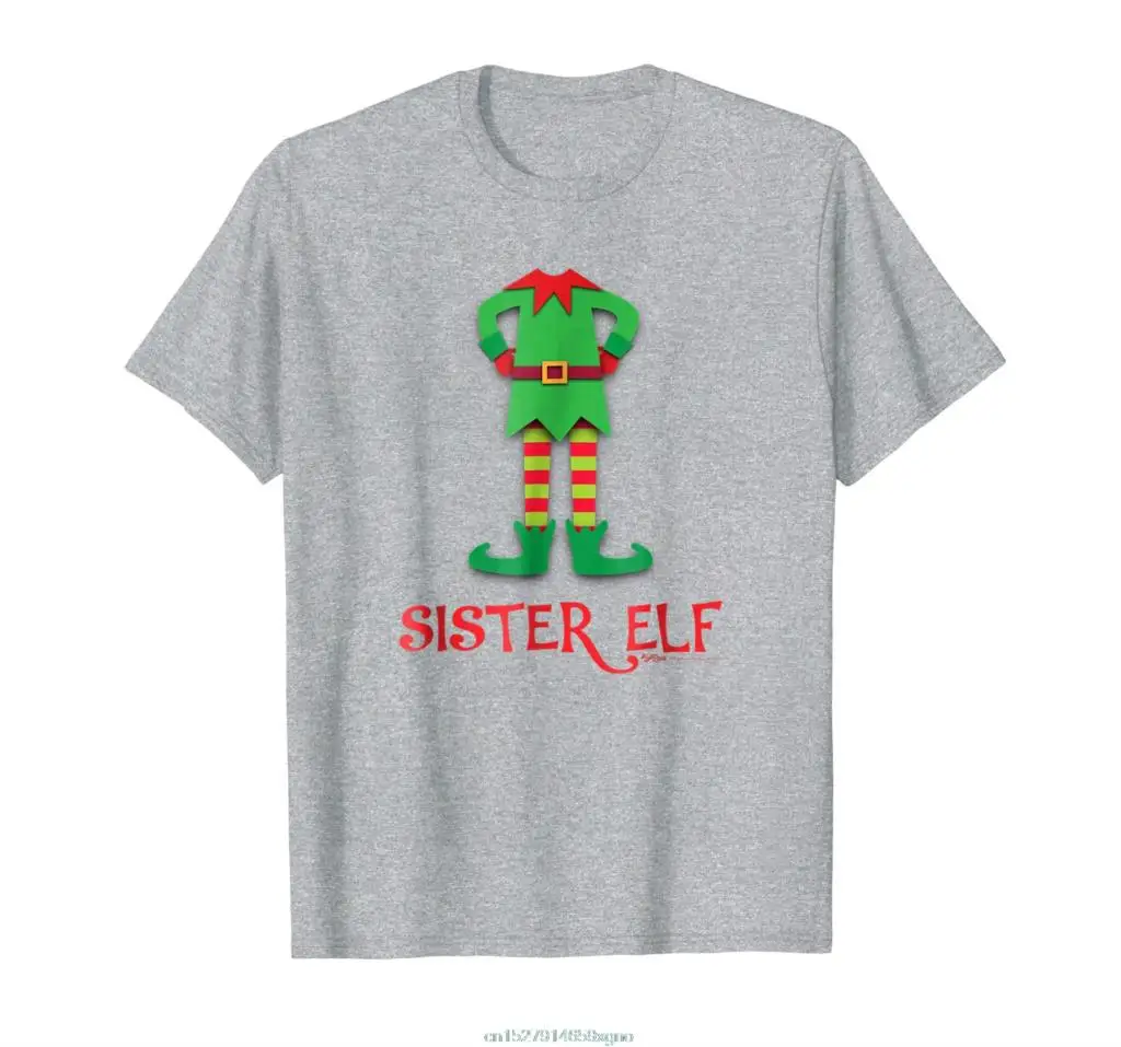 Мужская футболка с принтом хлопковая костюм сестры эльфа забавная