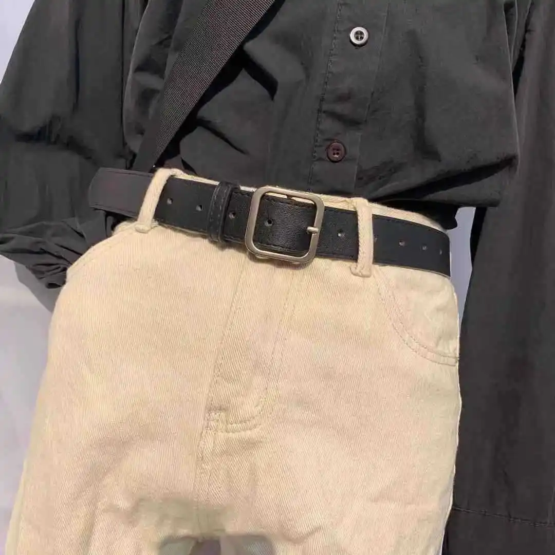 

Новый Повседневный Универсальный Ретро металлический квадратный ремень с пряжкой Женский Простой декоративный ремень для джинсов