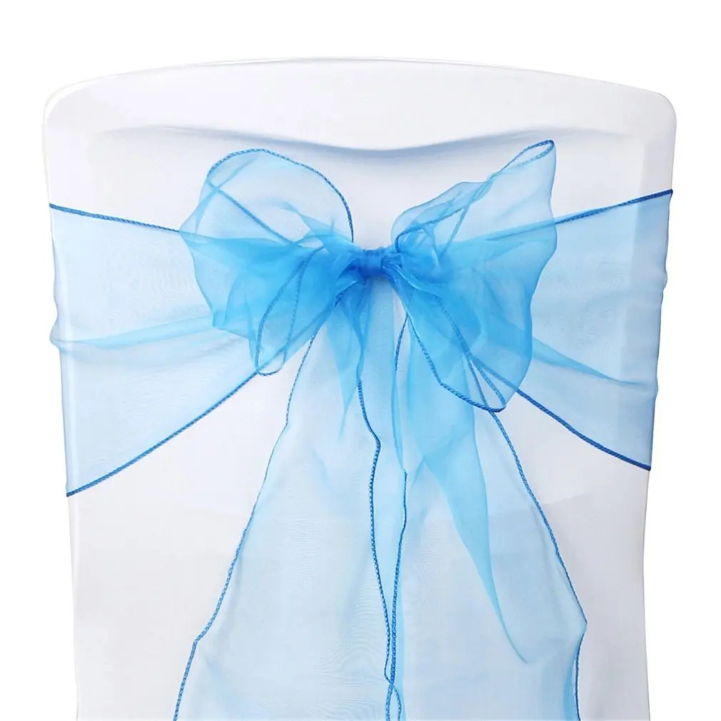 

22*275cm Organza Sashes Chair Cover Bow WIDER FULLER BOWS Wedding Party