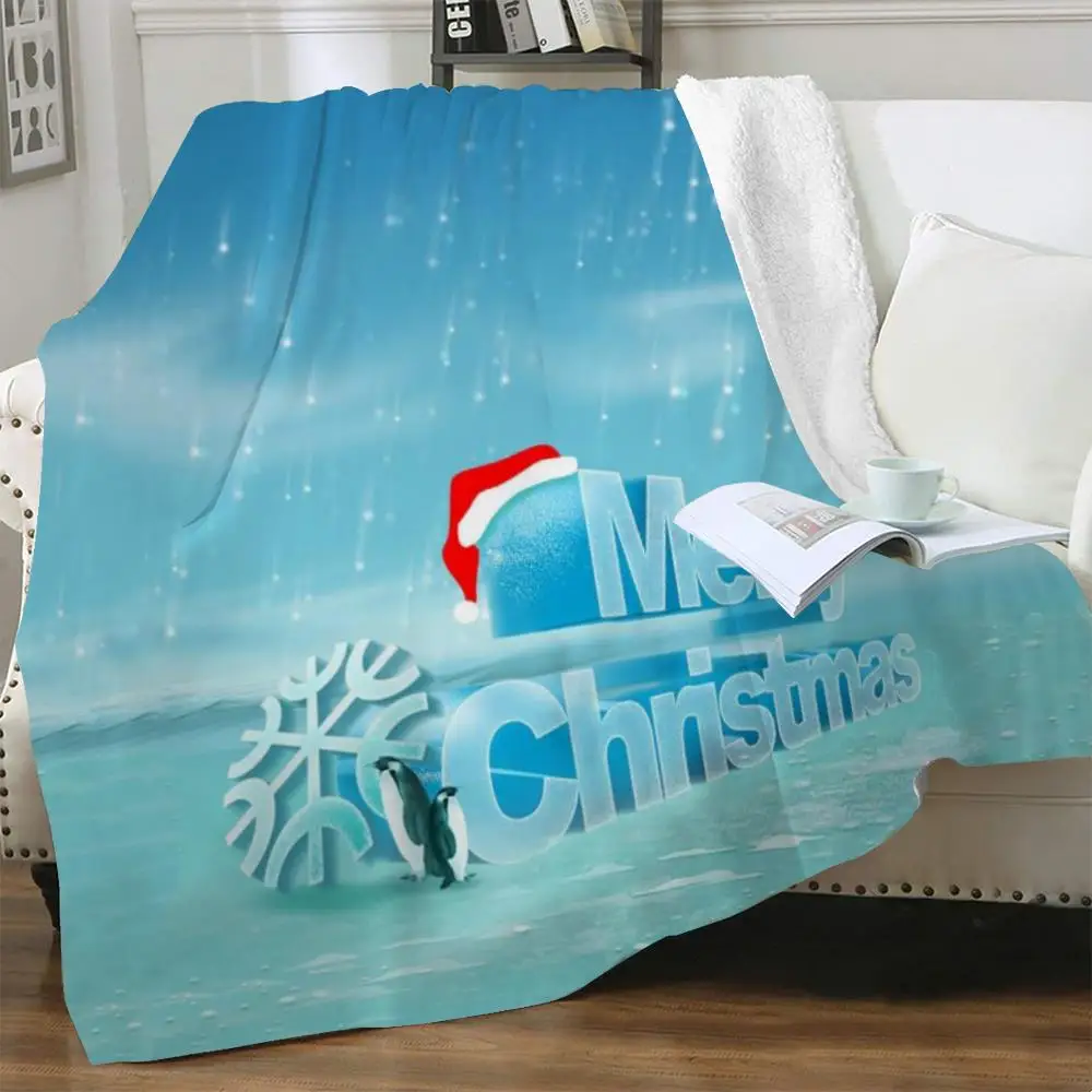 

NKNK рождественское одеяло s Пингвин тонкое одеяло Снежинка покрывало для кровати одеяло s для кровати шерпа одеяло с животными