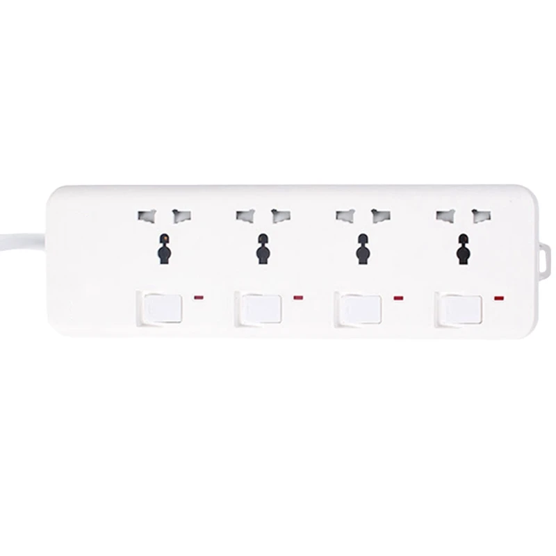 

Power Strip Surge Protection 4 Outlets with Independent Control Switches Long Extension Cord EU Plug