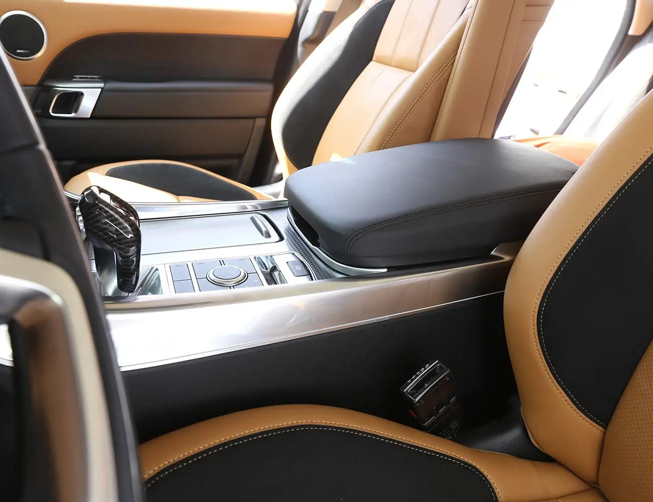 Накладки на центральный подлокотник для Land Rover Range Sport 2018 2019 из АБС-пластика |