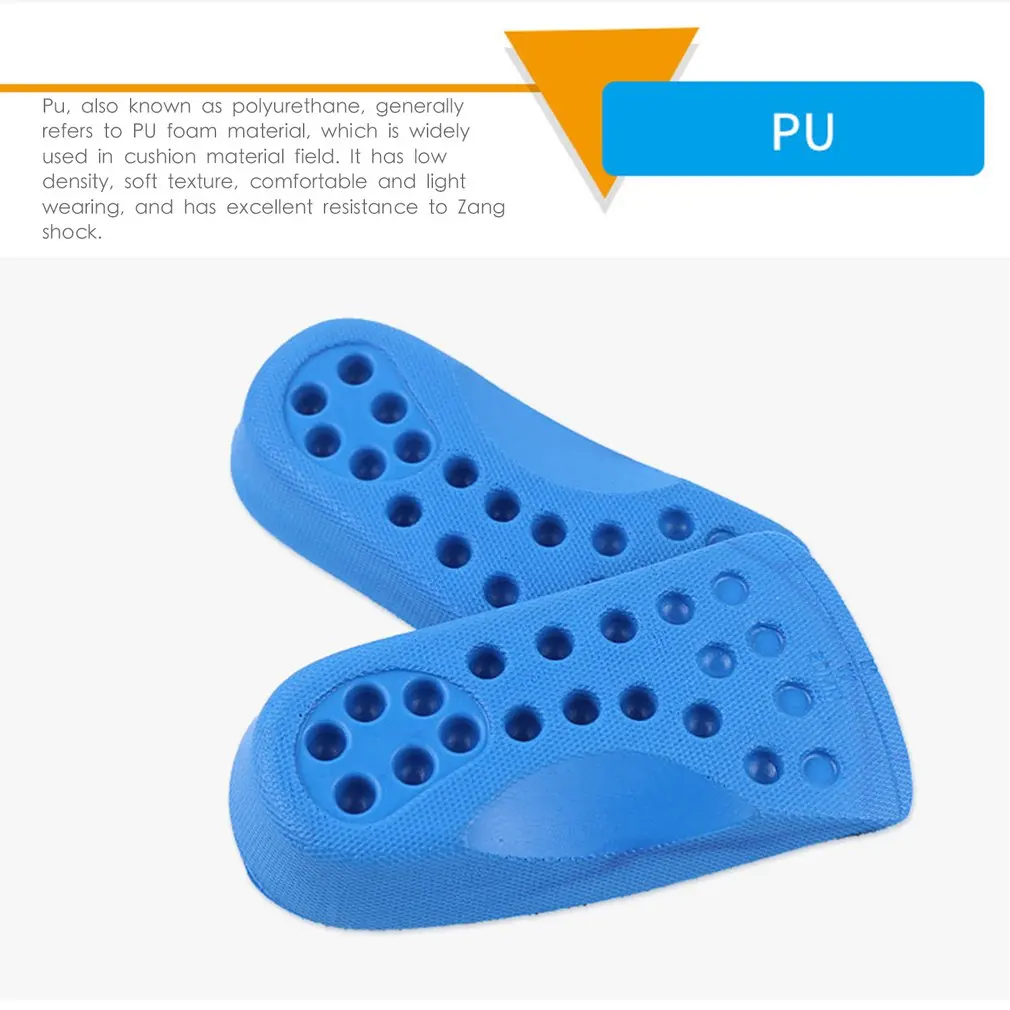 

Invisible Height Increase Half Pad Sport Comfortable Height Insole Back Pad Men'S And Women Increase Insoles 2/3/4Cm