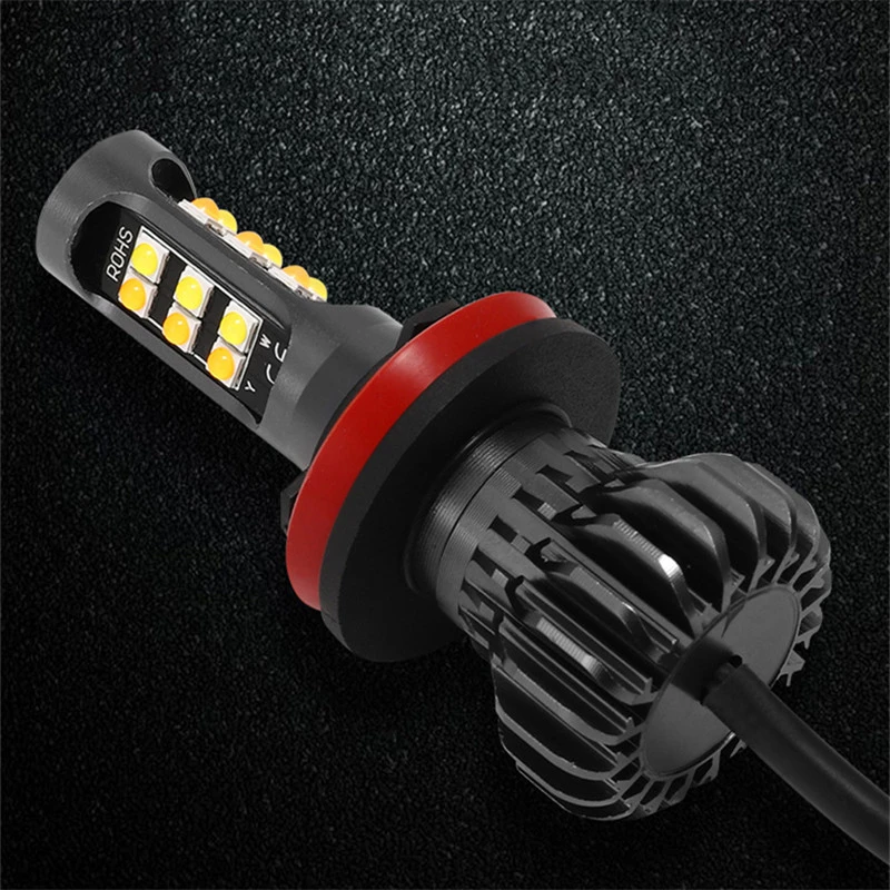 2 шт. H8 H11 супер белый желтый двойной цвет светодиодный противотуманный