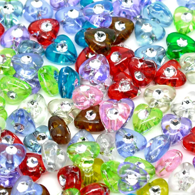 DoreenBeads акриловые бусины в форме жвачки с акцентом сердца случайном порядке нет