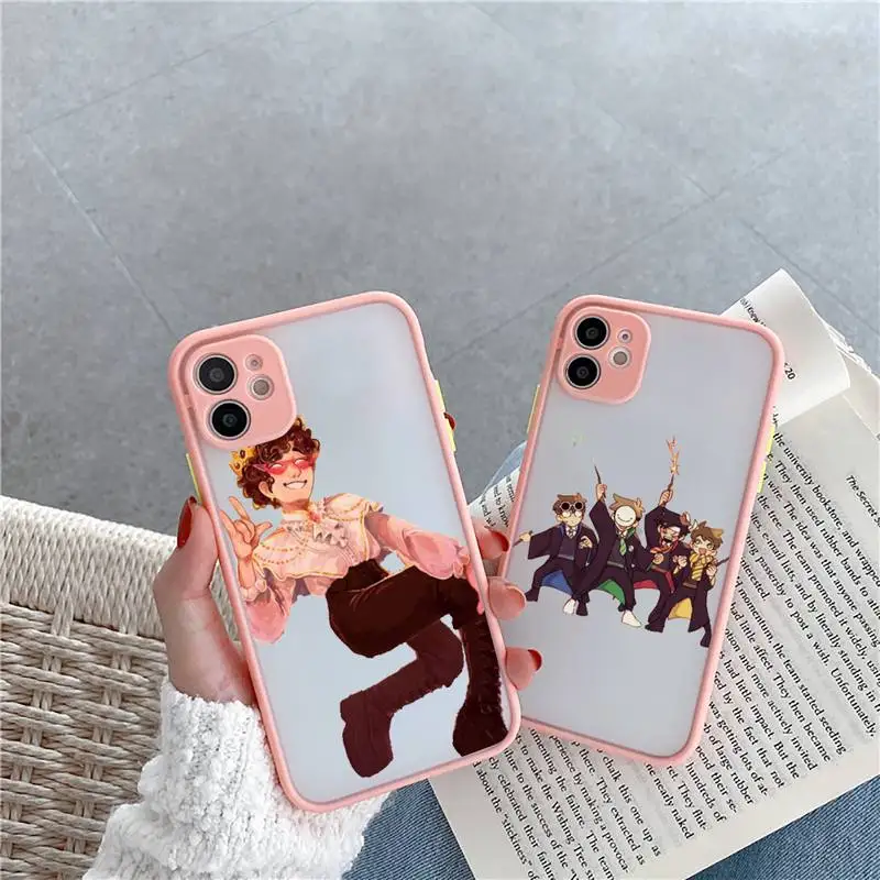 

Dream Smp Phone Case For iPhone 12 11 Mini Pro XR XS Max 7 8 Plus X Matte transparent Pink Cover