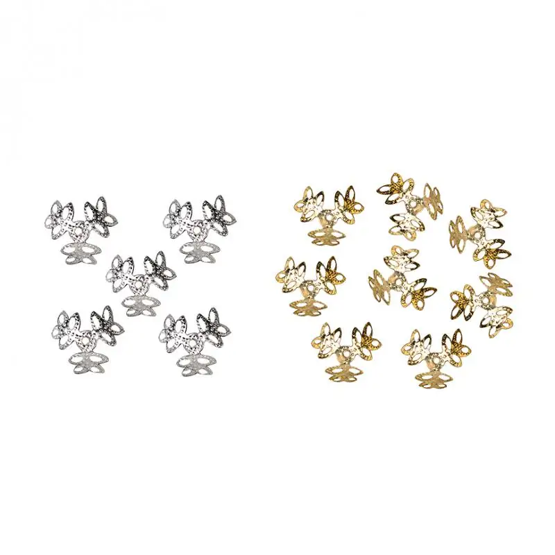 

100 pcs Filigree Leaf Bead Cap Connector Findings Supplies 4x12mm