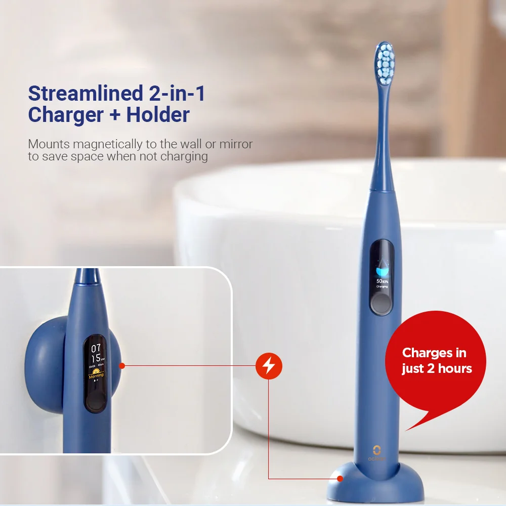 Электрическая зубная щетка Oclean X Pro Smart Sonic с сенсорным экраном Автоматическая