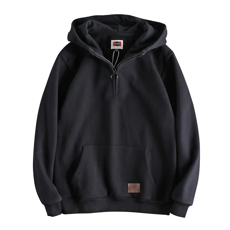 

2020 Autumn Winter New American Style Fashion Youth Thick Terry Men's Casual Hoodies Slim Fit Hooded Pullover Hoodies