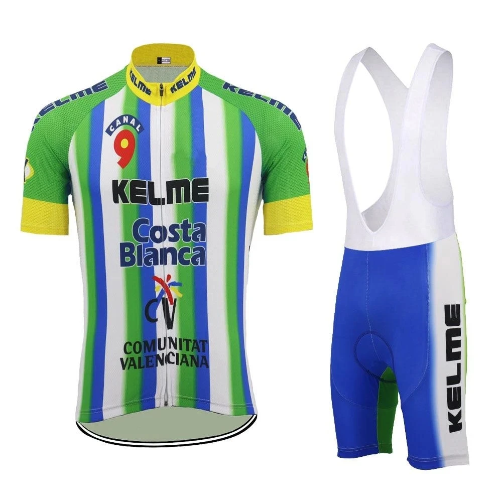 Kelme-Conjunto de ropa de ciclismo retro para hombre, conjunto de ropa de...