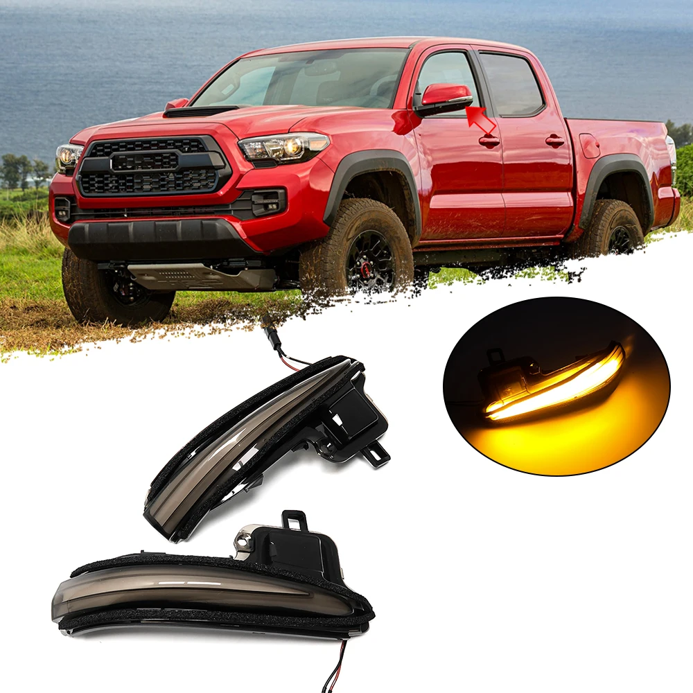 

Светодиодный динамический поворотный сигнал для Toyota Tacoma 2016 2017 2018 2019 2020 2021