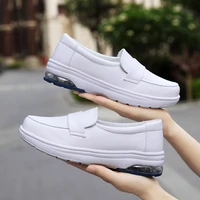 womens nurse shoes flat soled casual womens round toe loafers comfortable thick soled medical work shoes white nursing shoes
