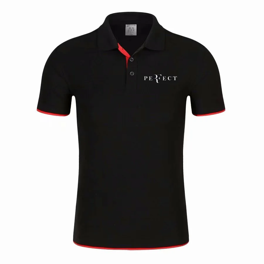 

New Polo Shirt RF roger federer logo Cotton Polo shirt Short Sleeve High Quantity polo shirts R
