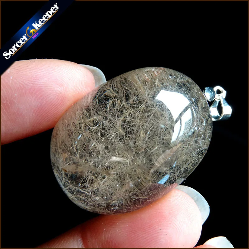 Подлинное натуральное золото рутилированный кварц кристалл Кабошон ожерелье